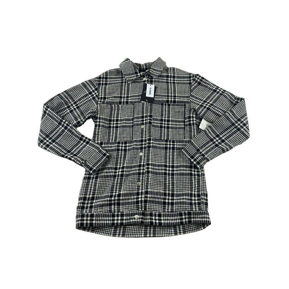 NWT 4th Reckless Women's Tall Oversized Shacket In Mono Plaid - XS - Picture 2 of 12